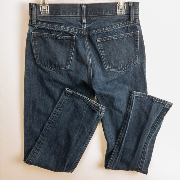 Helmut Lang Collab Men’s Jeans 30x32 Straight Fit Dark Indigo Minimalist Denim - Picture 9 of 13